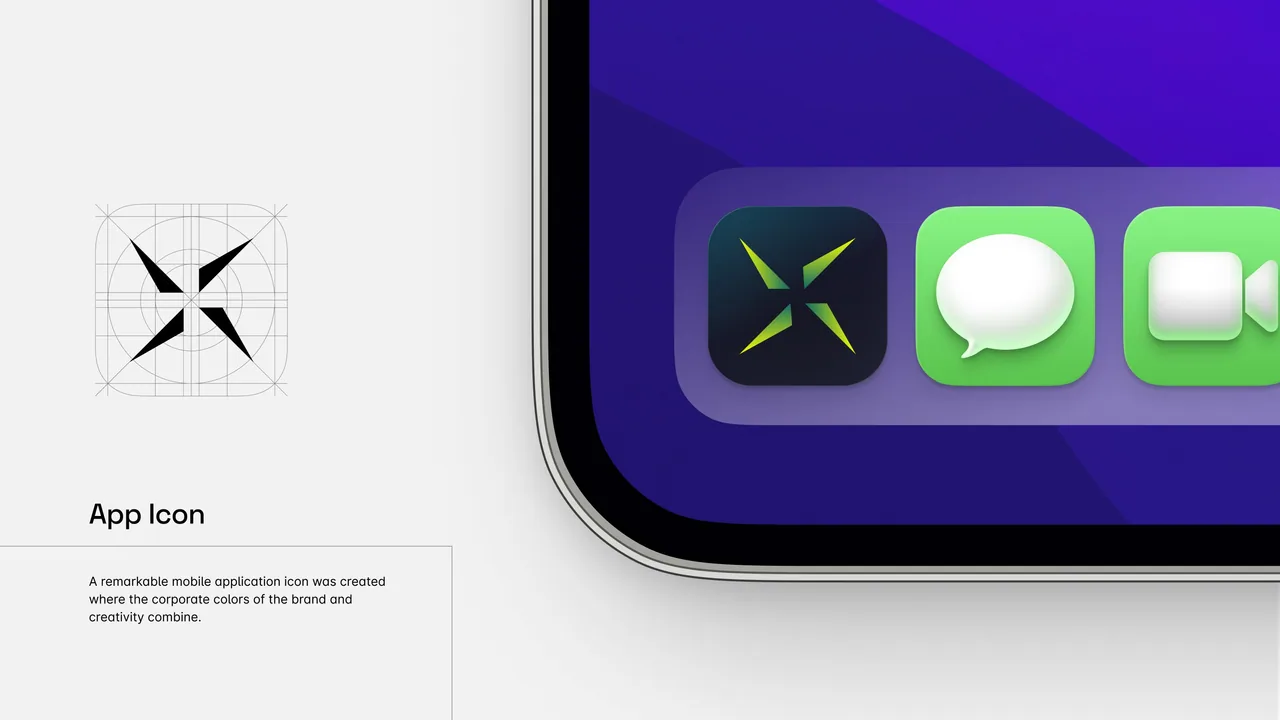 A close-up of a smartphone screen displaying app icons and a sleek design with a purple background.