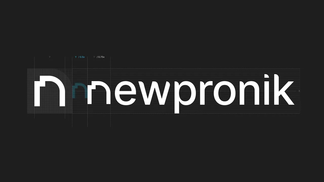 Logo of "newpronik" on a dark background, featuring stylized text and a unique symbol.